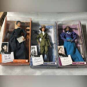 Barbie Inspiring Women Dolls - Black, Green, Blue Outfits